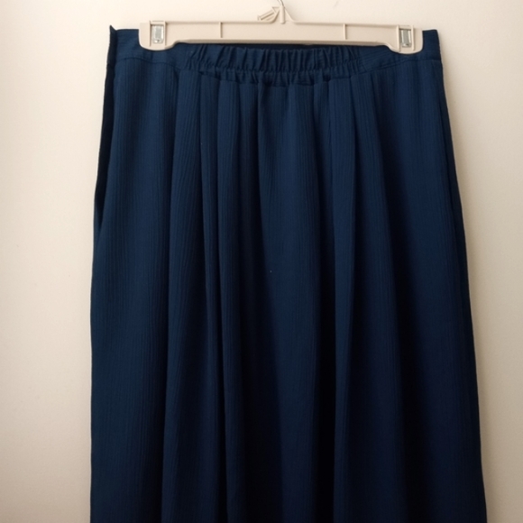💙💃 LAUREN JEFFRIES | Pleated Midi Skirt | Blue | Size 12 - Picture 9 of 11